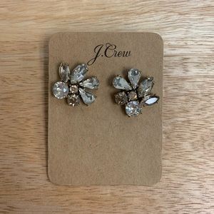 Brand New J Crew Crystal Floral Earrings Studs